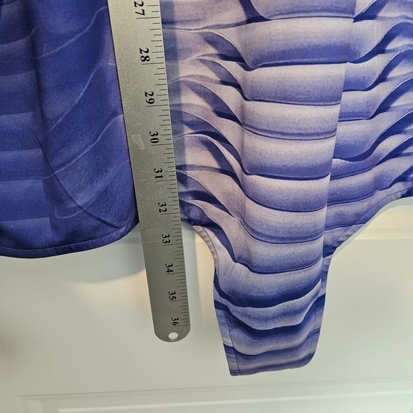 Making the Cut Bodysuit Womens Size 5X Blue Printed Skeleton Stretch Long Sleeve - Picture 8 of 10